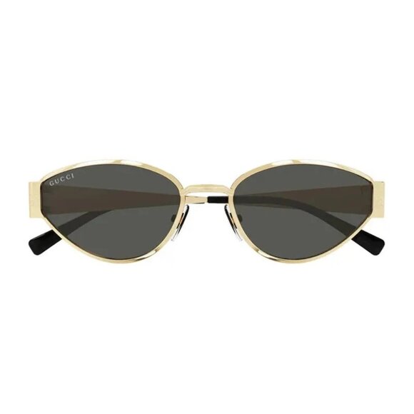 NEW GUCCI SUNGLASSES GOLD GREY WOMEN EYEWEAR main image 3